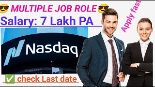 Nasdaq Off Campus Recruitment  Salary 7LPA  Off Campus  2023 jobs  Students amp Fresher Eligible [upl. by Mik]