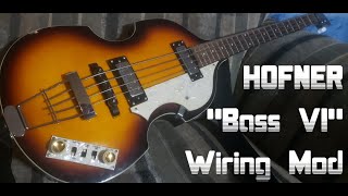 Hofner Beatle bass wiring mod JaguarBass VI style switching [upl. by Mercer105]