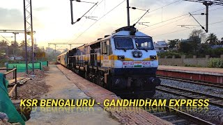 Bangalore Gandhidham Express Train Announcement at Dharwad railway station [upl. by Nivlam15]