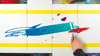 Acrylic Painting  Abstract Art Demonstration  Scandix [upl. by Eytak]