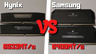 Samsung VS Hynix DDR5  Daily amp Performance Overclocking Comparison feat Corsair Dominator Platinum [upl. by Niattirb151]