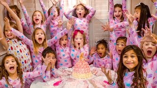 Everleighs Giant Birthday Party Sleepover With 15 Girls [upl. by Ilecara]