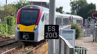 Trains arriving and departing at Woodbridge Station Suffolk [upl. by Linden721]