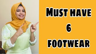 Must have 6 footwear  Malayalam  all time trending footwear  Asniya shabeer [upl. by Biondo267]