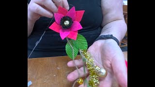 Felt Flower Christmas Decoration [upl. by Cailly790]