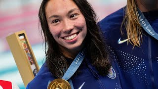 Torri Huske Beats Gretchen Walsh in Womens 100m Butterfly Final at Paris Olympics July 28 2024 [upl. by Binni]