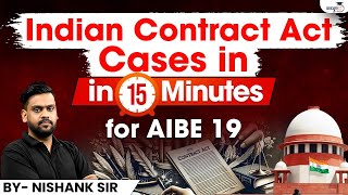 Indian Contract Act Cases In 15 Minutes For AIBE 19 By Nishank Sir [upl. by Eniamret]