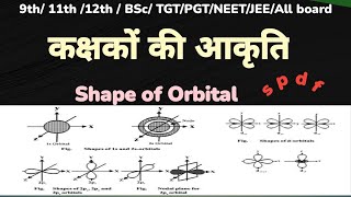 Spdf कक्षकों की आकृति  Shape of s p d f orbital  कक्षकों की आकृति  Shape of orbital viral [upl. by Misa]