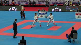 2022 Konya  U21 Kumite Male 60 kg DUJAKOVIC PAVLE BIH vs GULIYEV AMINAGHA AZE [upl. by Osborne]