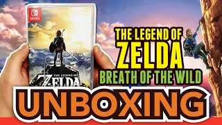 The Legend of Zelda Breath of the Wild Switch Unboxing [upl. by Annekcm]