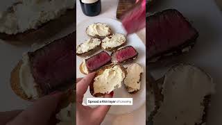 Irresistible steak crostini mediterraneanrecipe mediterraneanflavors appetizerideas appetizers [upl. by Sacul308]