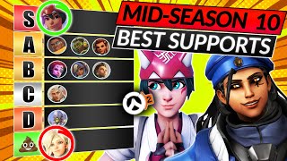 NEW SUPPORT HERO TIER LIST  Best Heroes in MID SEASON 10  Overwatch 2 Meta Guide [upl. by Gnal767]