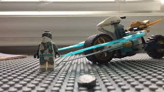 I am reviewing the Lego ninjago Zane’s ice Motorcycle ninjago lego Motorcycle ￼￼ [upl. by Enomes]