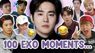 100 ICONIC MOMENTS in the HISTORY of EXO [upl. by Damara540]