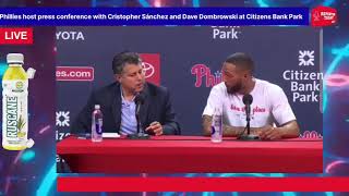 Phillies host press conference with Cristopher Sánchez and Dave Dombrowski at Citizens Bank Park [upl. by Eiramnaej215]