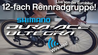 Shimano Dura Ace R9200 amp Ultegra R8100 Di2 Wireless 12fach Schaltgruppe 2022  Eurobike2021 [upl. by Nonnairb266]