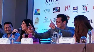 Salman Khan amp Katrina kaif Funniest Moment During Dabangg Tour Press Conference  USA [upl. by Notyap]