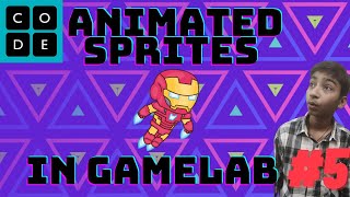 Making Animated Sprites in Game Lab  Use of Frames  Codeorg  5 [upl. by Atekin]