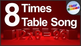 8 Times Table Song For Kids  Tiny Tunes [upl. by Esele59]