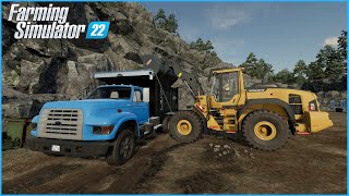 FARMING SIM 22  MINING GRAVEL FOR OUR NEW BUSSINESS [upl. by Hicks37]