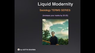 Liquid Modernity  Application in PYQ  Sociology Term series  Aditya sir [upl. by Ime]