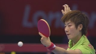 Womens Table Tennis Singles Gold Medal Match  China v China  London 2012 Olympics [upl. by Lodhia]