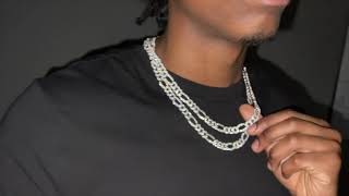 85mm Diamond Figaro Chain White Gold by 6 ICE [upl. by Aronle]