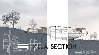 Section Architectural Rendering  Photoshop Architecture [upl. by Acsirp]