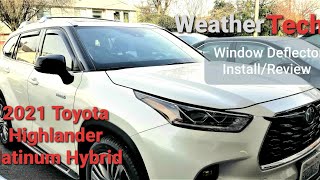 WeatherTech Window Deflector UnboxingInstallReview for 20202024 Toyota Highlanders [upl. by Jenks]