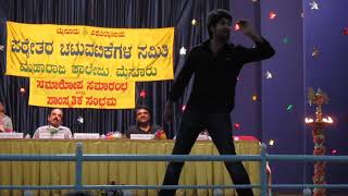 Rocking star Yash dance at Maharajas college Mysore [upl. by Miarfe]