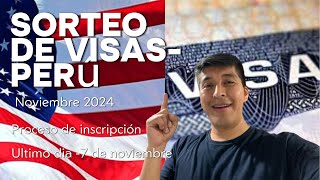 SORTEO DE VISAS PERU 2024 [upl. by Batha]