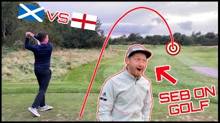 HOLE IN ONE VS SEB ON GOLF  ASSL VS SEB ON GOLF AND DARYL SELBY  SCOTLAND VS ENGLAND [upl. by Yespmed978]