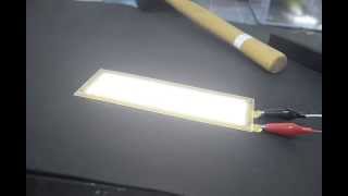 LG Display bendable OLED light panel  hammer test [upl. by Attenwad]