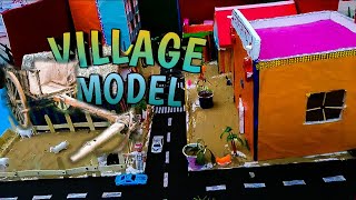 A Developed village model Adarsh gaav  Ideal village  School Project  Modern Village [upl. by Selry]