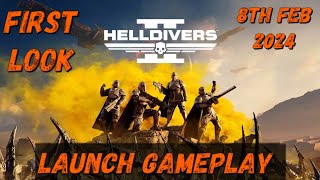 Helldivers 2  Launch gameplay  First dive [upl. by Adnolat]