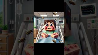 Bee attacked minecraft minecraftmemes minecraftshorts [upl. by Ener235]