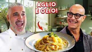 Vincenzo’s Plate Reacts to Stanley Tucci’s Spaghetti Aglio e Olio [upl. by Elocan]