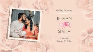 Wedding Ceremony of Jeevan amp SianaSt Josephs Church JeppuSt Sebastian Centinery Jubilee AC Hall [upl. by Assilat764]