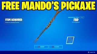 How To Get Mandalorians Pickaxe In Fortnite Mandos Pickaxe TBD Pickaxe [upl. by Novyat]