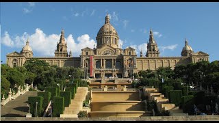 video Barcelona 4k MNAC Museo Nacional de Arte de Cataluña [upl. by Buckingham581]