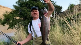 Steelhead Fishing Deschutes River amp Greg Catches Large Hatchery Steelhead [upl. by Vaden]