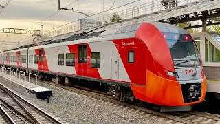 Train 🚂 Lastochka Swallow Moscow Central Circle [upl. by Ramgad]