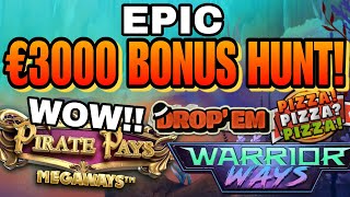 WOW €3000 BONUS HUNT😍😎🎰 [upl. by Irrab]