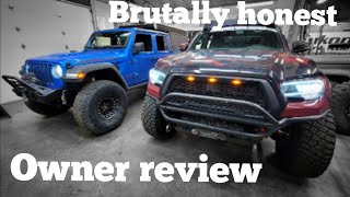 My 21 Jeep Gladiator Vs My 21 Toyota Tacoma Cold Hard Facts [upl. by Ddahc]