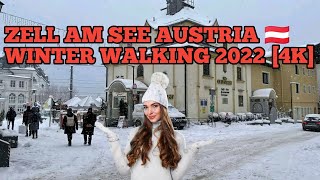 winter walking in zell am see austria 🇦🇹 4K 2022 [upl. by Sivad]