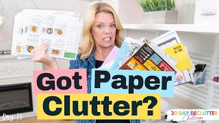 How to Declutter Paper  Day 26  30 Day Declutter Challenge [upl. by Charmian]