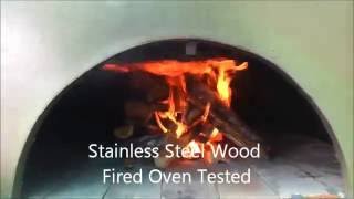 DIY Stainless Steel Wood Fired Pizza Oven Tested [upl. by Asennav283]