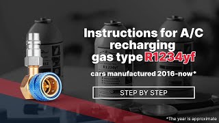 How to refill the air conditioning in a car with R1234yf EasyKlima instructions [upl. by Yla]