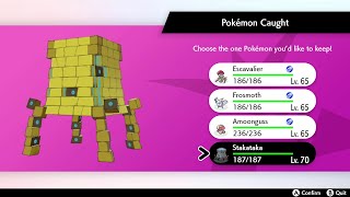 Shiny Stakataka 94th Dynamax Adventure Max Lair [upl. by Terrej]