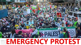 LIVE From EMERGENCY PROTEST For Palestine in NYC [upl. by Lisab]